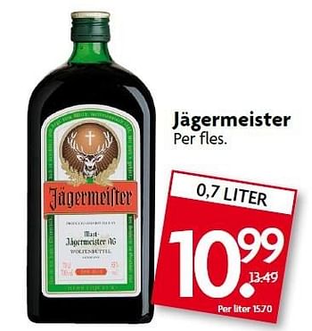 Aanbiedingen Jägermeister - Jagermeister - Geldig van 08/02/2015 tot 14/02/2015 bij Deka Markt