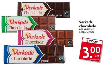 Aanbiedingen Verkade chocolade - Verkade - Geldig van 08/02/2015 tot 14/02/2015 bij Deka Markt