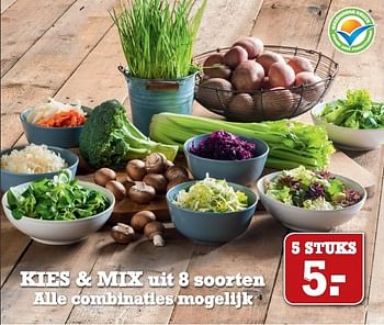 Aanbiedingen Kies + mix uit 8 soorten alle combinaties mogelijk - Huismerk - Em-té - Geldig van 08/02/2015 tot 14/02/2015 bij Em-té
