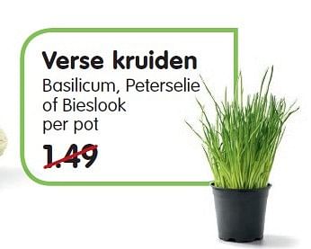 Aanbiedingen Verse kruiden basilicum, peterselie of bieslook - Huismerk - Em-té - Geldig van 08/02/2015 tot 14/02/2015 bij Em-té