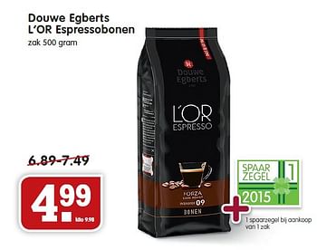 Aanbiedingen Douwe egberts l`or espressobonen - Douwe Egberts - Geldig van 08/02/2015 tot 14/02/2015 bij Em-té