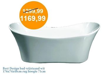 Aanbiedingen Best design bad vrijstaand wit - Best Design - Geldig van 04/02/2015 tot 28/02/2015 bij Sanitairwinkel
