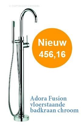 Aanbiedingen Adora fusion vloerstaande badkraan chroom - Adora - Geldig van 04/02/2015 tot 28/02/2015 bij Sanitairwinkel