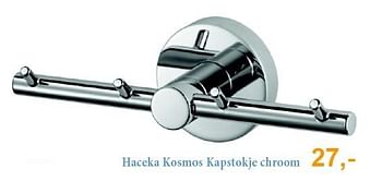 Aanbiedingen Haceka kosmos kapstokje chroom - Haceka - Geldig van 04/02/2015 tot 28/02/2015 bij Sanitairwinkel