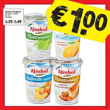 Aanbiedingen Almhof yoghurt - Almhof - Geldig van 08/02/2015 tot 14/02/2015 bij Plus