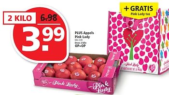 Aanbiedingen Plus appels pink lady - Huismerk - Plus - Geldig van 08/02/2015 tot 14/02/2015 bij Plus