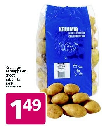 Aanbiedingen Kruimige aardappelen groot - Huismerk - Jan Linders - Geldig van 09/02/2015 tot 15/02/2015 bij Jan Linders