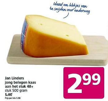 Aanbiedingen Jan linders jong belegen kaas aan het stuk 48+ - Huismerk - Jan Linders - Geldig van 09/02/2015 tot 15/02/2015 bij Jan Linders