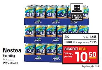 Aanbiedingen Nestea sparkling - Nestea - Geldig van 02/02/2015 tot 14/02/2015 bij Sligro