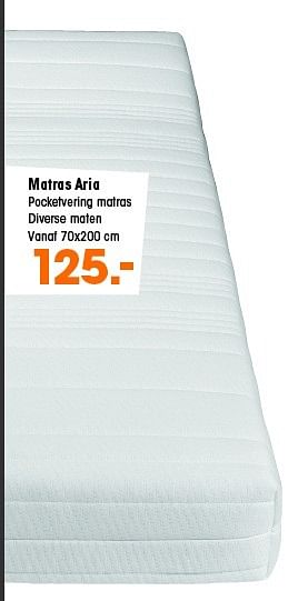 Aanbiedingen Matras aria pocketvering matras - Huismerk - Kwantum - Geldig van 02/02/2015 tot 15/02/2015 bij Kwantum