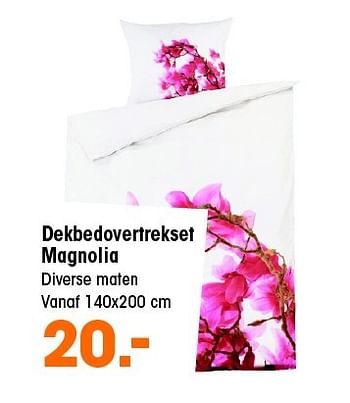 Aanbiedingen Dekbedovertrekset magnolia - Huismerk - Kwantum - Geldig van 02/02/2015 tot 15/02/2015 bij Kwantum