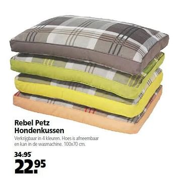 Aanbiedingen Rebel petz hondenkussen verkrijgbaar in 4 kleuren - Huismerk - Welkoop - Geldig van 01/02/2015 tot 15/02/2015 bij Welkoop