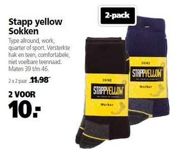 Aanbiedingen Stapp yellow sokken - Stapp - Geldig van 01/02/2015 tot 15/02/2015 bij Welkoop