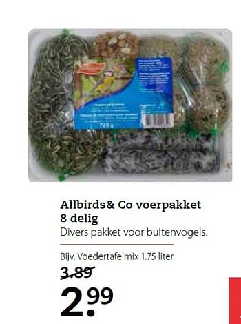 Aanbiedingen Allbirds+ co voerpakket 8 delig - Allbirds &amp; Co - Geldig van 02/02/2015 tot 15/02/2015 bij Boerenbond