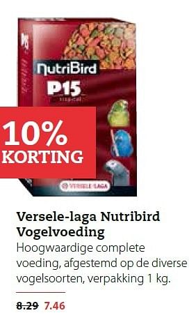 Aanbiedingen Versele-laga nutribird vogelvoeding - Versele-Laga - Geldig van 02/02/2015 tot 15/02/2015 bij Boerenbond