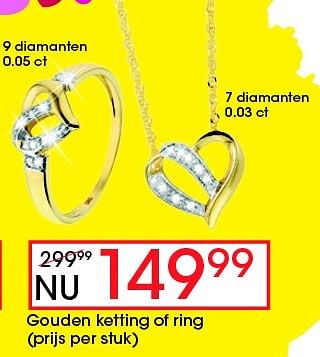 Aanbiedingen Gouden ketting of ring - Lucardi Juwelen - Geldig van 02/02/2015 tot 22/02/2015 bij Kijkshop