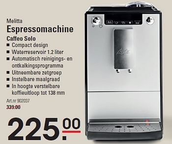 Aanbiedingen Melitta espressomachine - Melitta - Geldig van 05/02/2015 tot 23/02/2015 bij Sligro