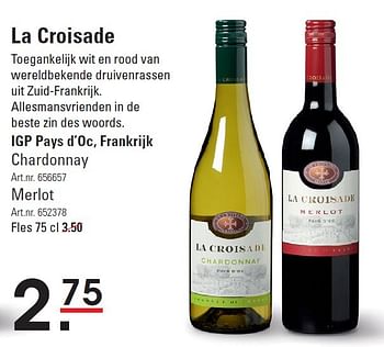 Aanbiedingen La croisade  - Rode wijnen - Geldig van 05/02/2015 tot 23/02/2015 bij Sligro