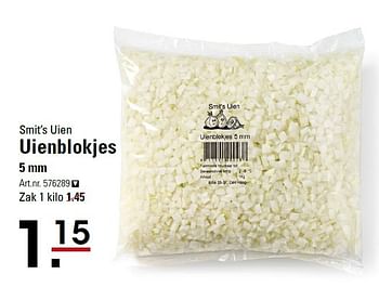 Aanbiedingen Smit`s uien uienblokjes - Smit's - Geldig van 05/02/2015 tot 23/02/2015 bij Sligro