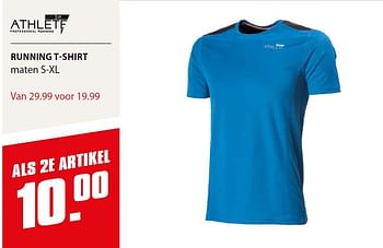 Aanbiedingen Running t-shirt - Athlete - Geldig van 03/02/2015 tot 28/02/2015 bij Aktiesport