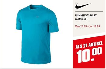 Aanbiedingen Running t-shirt - NIKE - Geldig van 03/02/2015 tot 28/02/2015 bij Aktiesport
