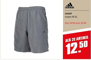 Aanbiedingen Short - Adidas - Geldig van 03/02/2015 tot 28/02/2015 bij Aktiesport