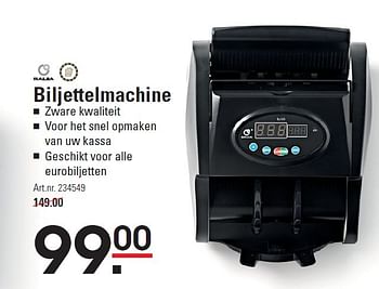 Aanbiedingen Biljettelmachine zware kwaliteit - Baijia - Geldig van 05/02/2015 tot 23/02/2015 bij Sligro