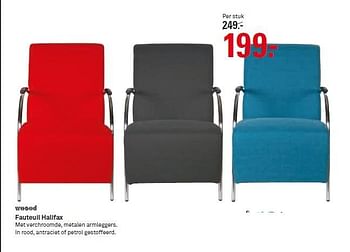 Aanbiedingen Fauteuil halifax met verchroomde, metalen armleggers - Woood - Geldig van 08/02/2015 tot 14/02/2015 bij Karwei