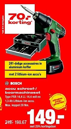 Aanbiedingen Bosch accu schroef-- boormachineset - Bosch - Geldig van 09/02/2015 tot 15/02/2015 bij Praxis