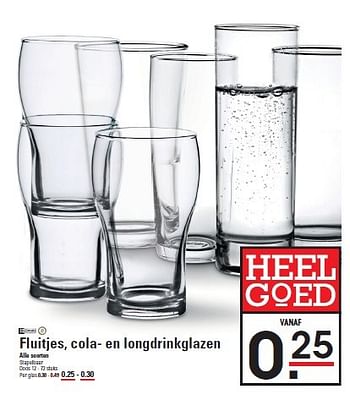 Aanbiedingen Fluitjes, cola- en longdrinkglazen - SlimResto - Geldig van 05/02/2015 tot 23/02/2015 bij Sligro