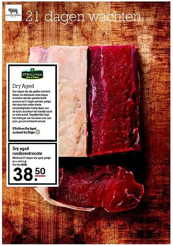 Aanbiedingen Dry aged runderentrecote - Huismerk - Sligro - Geldig van 05/02/2015 tot 23/02/2015 bij Sligro