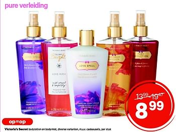 Aanbiedingen Victoria`s secret bodylotion en bodymist - Huismerk - Etos - Geldig van 09/02/2015 tot 22/02/2015 bij Etos