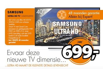 Aanbiedingen Samsung ultra hd tv ultra hd led-tv - Samsung - Geldig van 09/02/2015 tot 15/02/2015 bij Expert