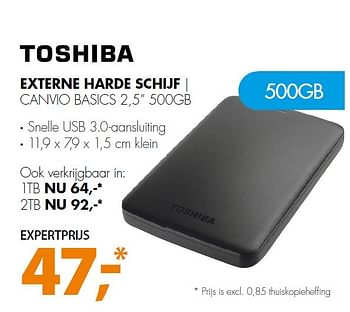 Aanbiedingen Toshiba externe harde schijf - Toshiba - Geldig van 09/02/2015 tot 15/02/2015 bij Expert