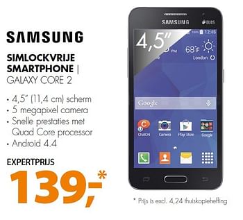 Aanbiedingen Samsung simlockvrije smartphone - Samsung - Geldig van 09/02/2015 tot 15/02/2015 bij Expert