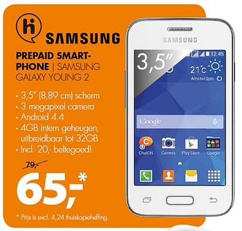 Aanbiedingen Samsung prepaid smartphone - Samsung - Geldig van 09/02/2015 tot 15/02/2015 bij Expert