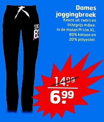 Aanbiedingen Dames joggingbroek - Huismerk - Trekpleister - Geldig van 10/02/2015 tot 15/02/2015 bij Trekpleister