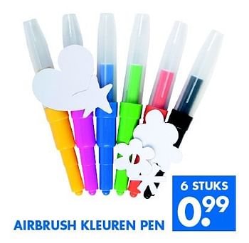 Aanbiedingen Airbrush kleuren pen - Huismerk - Zeeman  - Geldig van 14/02/2015 tot 21/02/2015 bij Zeeman