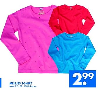 Aanbiedingen Meisjes t-shirt - Huismerk - Zeeman  - Geldig van 14/02/2015 tot 21/02/2015 bij Zeeman