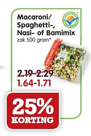 Aanbiedingen Macaroni- spaghetti-, nasi- of bamimix - Huismerk - Em-té - Geldig van 15/02/2015 tot 21/02/2015 bij Em-té