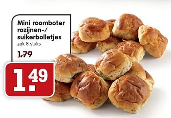 Aanbiedingen Mini roomboter rozijnen-- suikerbolletjes - Huismerk - Em-té - Geldig van 15/02/2015 tot 21/02/2015 bij Em-té