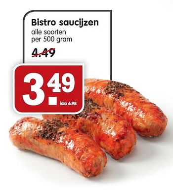 Aanbiedingen Bistro saucijzen - Huismerk - Em-té - Geldig van 15/02/2015 tot 21/02/2015 bij Em-té