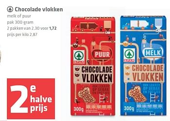 Aanbiedingen Chocolade vlokken - Spar - Geldig van 12/02/2015 tot 18/02/2015 bij Spar