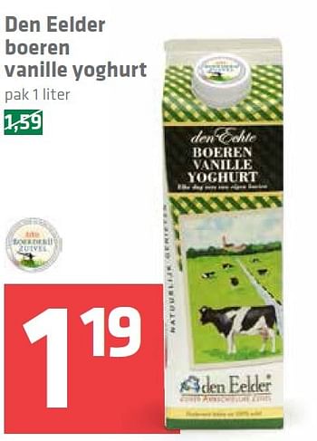 Aanbiedingen Den eelder boeren vanille yoghurt - Den Eelder - Geldig van 12/02/2015 tot 18/02/2015 bij Spar