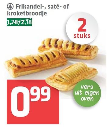 Aanbiedingen Frikandel, saté- of kroketbroodje - Spar - Geldig van 12/02/2015 tot 18/02/2015 bij Spar