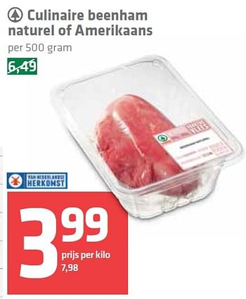 Aanbiedingen Culinaire beenham naturel of amerikaans - Spar - Geldig van 12/02/2015 tot 18/02/2015 bij Spar