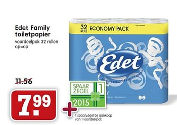 Aanbiedingen Edet family toiletpapier - Edet - Geldig van 15/02/2015 tot 21/02/2015 bij Em-té