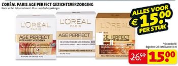 Aanbiedingen L`oréal paris age perfect gezichtsverzorging - L'Oreal Paris - Geldig van 17/02/2015 tot 22/02/2015 bij Kruidvat