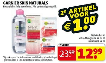 Aanbiedingen Garnier skin naturals - Garnier - Geldig van 17/02/2015 tot 22/02/2015 bij Kruidvat