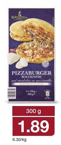 Aanbiedingen Pizzaburger - Mama Mancini - Geldig van 18/02/2015 tot 24/02/2015 bij Aldi